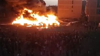 نقل 7 مصابين في حريق مواسير بمنطقة سنتريس بالمنوفية إلى المستشفى