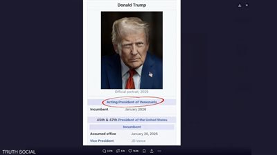 مخالف لكل القوانين.. ردود فعل غاضبة بعد إعلان ترامب نفسه رئيسا مؤقتا لفنزويلا 