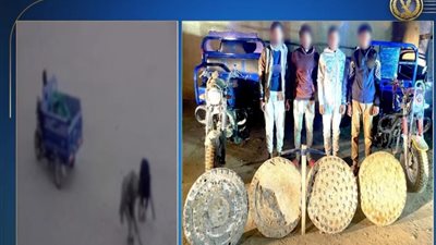 بعد نشر القاهرة 24.. ضبط لصوص أغطية غرف الصرف الصحي في قنا