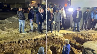 رئيس القابضة لمياه الشرب: أعمال إصلاح الهبوط الأرضي بميدان محمد زكي بمحور الشهيد قاربت على الانتهاء