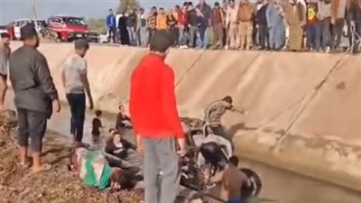 إصابة 4 أشخاص في انقلاب سيارة ملاكي داخل ترعة على طريق المحلة – زفتى بالغربية