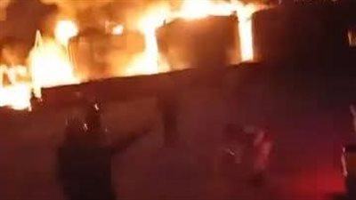 الحماية المدنية تسيطر على حريق مصنع جبس نجمة سيناء 