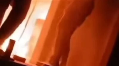 حريق يلتهم مطعم كشري في منيا القمح بالشرقية