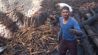 نفوق 3 مواشٍ في حريق حوشين بسوهاج 