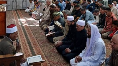 إقبال واسع من المواطنين على مقارئ الجمهور بمساجد أوقاف الوادي الجديد | صور