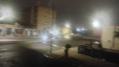 سقوط أمطار متوسطة على مدينة مرسى مطروح