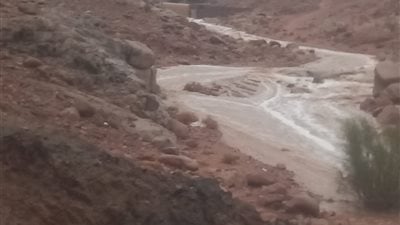 سيول تضرب وديان مدينة سانت كاترين وأمطار بباقي المدن.. ومحافظة جنوب سيناء ترفع حالة الطوارئ