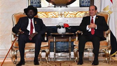 السيسي وسلفا كير: يجب الوصول لاتفاق قانوني ملزم ومتوازن حول ملء وتشغيل سد النهضة