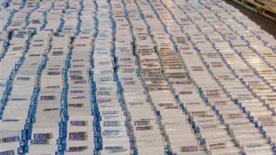 إحباط تهريب أكثر من 10 ملايين قرص كبتاجون مخدر قيمتها 500 مليون جنيه بجمارك دمياط