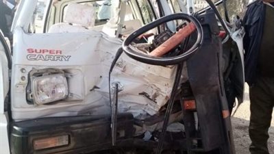 إصابة 6 أشخاص في حادث انقلاب سيارة سوزوكي بمدخل بحيرة قارون بالفيوم