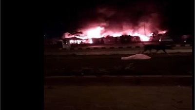 السيطرة على حريق جهاز حدائق أكتوبر وإخماد النيران