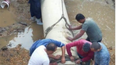 انفجار خط مياه فى أسكو بشبرا الخيمة.. والشركة: جاري الإصلاح