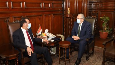 وزير الزراعة يبحث مع نظيره العراقي آفاق التعاون بين البلدين وتبادل الخبرات (صور)