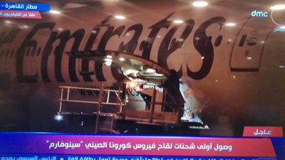 وصول أولى شحنات لقاح فيروس كورونا الصيني “سينوفارم” إلى مطار القاهرة (بث مباشر)