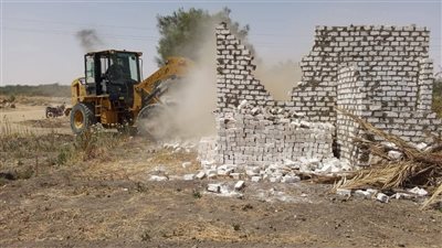الوادي الجديد تزيل التعديات على أملاك الدولة خلال ثالث أيام عيد الفطر