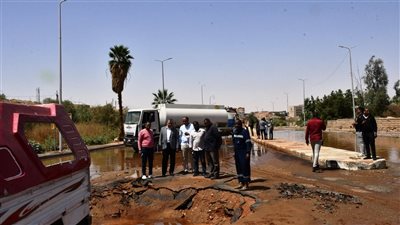 محافظ أسوان: سيناريو محدد لتنفيذ أعمال إصلاح الكسر بخط الطرد الرئيسي لمحطة رقم 11 بالكرور