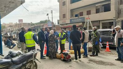 رئيس مياه بني سويف تتفقد مواقع العمل بمركز الواسطى لحل مشكلة ضعف المياه