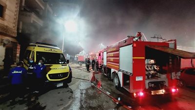 لجنة سلامة المنشآت تنتهي من فحص آثار حريق مصنع ملابس بسراي القبة