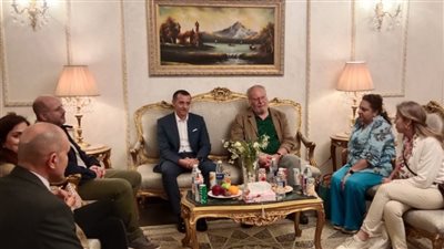 محافظ أسوان يستقبل الملك أحمد فؤاد الثاني ومرافقيه بالمطار