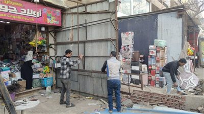 حملة مكبرة بمسطرد.. رفع إشغالات سوق البلاستيك واستعادة الانضباط المروري
