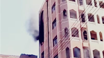 إصابة عامل إثر حريق شقة بالطابق الخامس في سوهاج