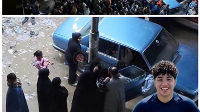 وقعت من طولها.. انهيار والدة عمر طالب الصيدلة خلال تشييع جثمانه بالمنوفية