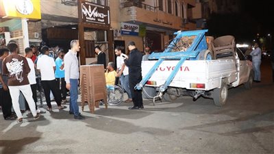 حملة بشوارع مدينة أسوان ورفع 50 حالة إشغال