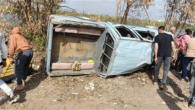 إصابة 7 أشخاص في انقلاب سيارة بطريق كوم حمادة بالبحيرة