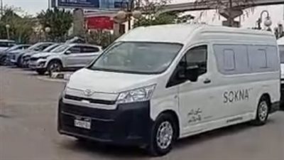 جثمان سهير زكي في سيارة نقل الموتى