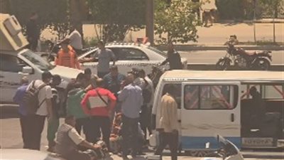 حادث تصادم على طريق محور السادات