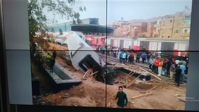 انقلاب عربة قطار روسي في أسوان    