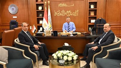 محافظ جنوب سيناء يستقبل السكرتير العام والسكرتير العام المساعد ويهنئهما بتوليهما مهام منصبيهما