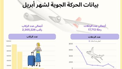 أرقام قياسية.. المطارات المصرية تسجل 17 ألف رحلة بإجمالي 2.3 مليون راكب خلال أبريل