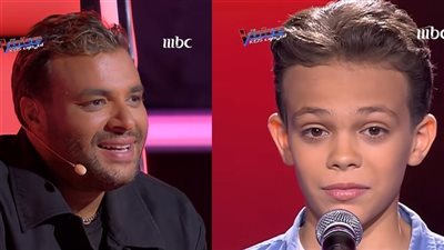 رامي صبري ومتسابق The Voice Kids