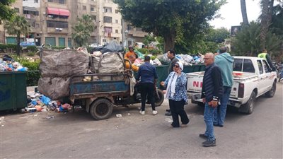 التحفظ على تروسيكل يستخدم لفرز ونبش المخلفات وإزالة لافتات مخالفة في حملات بالإسكندرية