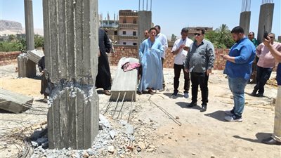  حملة مكبرة لإزالة مخالفات البناء وتنفيذ حالتي إزالة بالصوامعة غرب وشطورة ضمن الموجة 29 بسوهاج