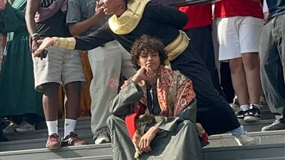 رقص بالجلباب الصعيدي.. محمد تهامي أحد الطلاب المصريين المشاركين في الحفل الجامعي بتركيا: حاولنا تقديم صورة مميزة عن مصر