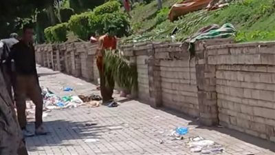 شركة نهضة مصر تحيل عاملا للتحقيق لإلقائه مخلفات الأشجار أعلى سور أحد المسطحات الخضراء بالإسكندرية