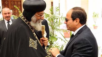 البابا تواضروس مهنئًا الرئيس السيسي بعيد الأضحى: نسأل الله أن يعين مساعيكم لتنمية البلاد ومواجهة الأخطار