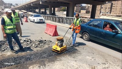 محافظ الجيزة يتابع أعمال صيانة ورفع كفاءة ورصف كوبري أرض اللواء لضمان السلامة المرورية