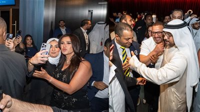 استقبال استثنائي.. الجمهور يلتف حول أحمد السقا وياسمين عبد العزيز خلال العرض الخاص لـ خلي بالك من نفسك بالكويت