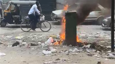 حريق في مولد كهرباء بمحيط شارع نصر الثورة بالهرم
