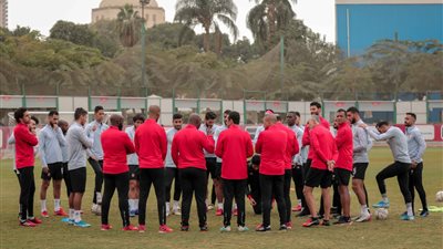 مران استشفائي للاعبي الأهلي المشاركين في مباراة مصر المقاصة