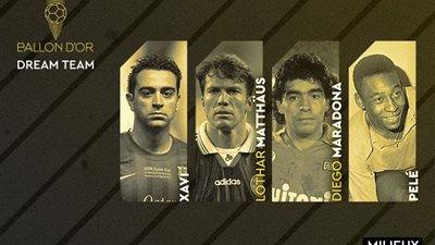 فريق الأحلام.. بيليه ومارادونا وتشافي في الوسط وياشين أفضل حارس