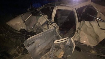 إصابة 4 شباب في حادث انقلاب سيارة على الطريق الدولى الساحلي بكفر الشيخ