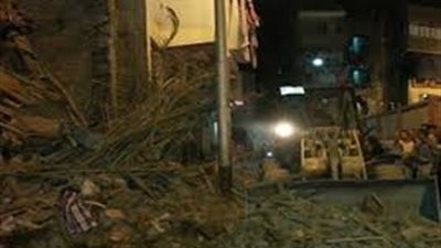 مصرع شخص في انهيار عقار بالإسكندرية