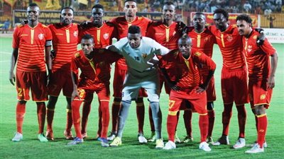 لاعب المريخ السوداني يحتفل في 