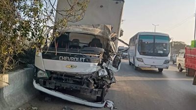 لتصادم سيارتي نقل.. توقف الحركة المرورية على طريق مصر الإسكندرية الزراعي في قلما (صور)