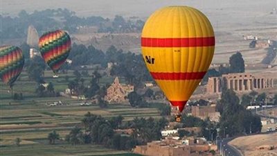 شركات البالون الطائر تسير 30 رحلة بمطار الأقصر اليوم