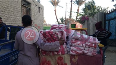 تضامن سوهاج توزع إعانات عاجلة لأسرتي طفلة وشاب يعانيان من إعاقة ذهنية وضمور بالمخ (صور)